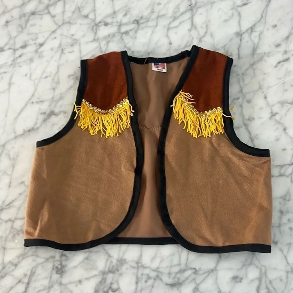 Western Vest Fringe Detail Cowboy Cowgirl Sz 4/5